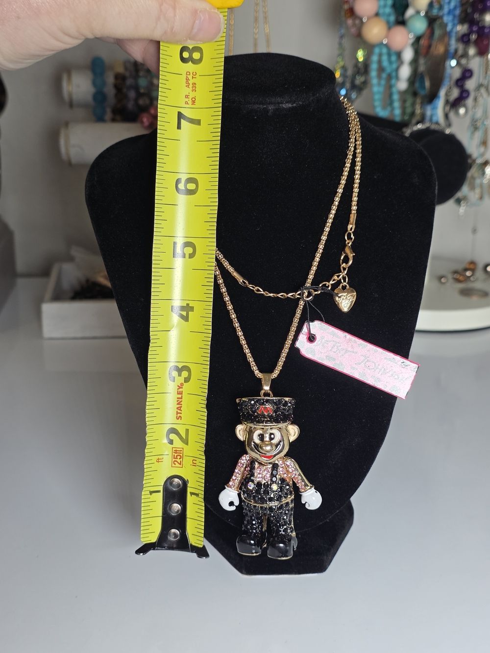 Betsey Johnson Nintindo Moveable Super Mario Rhinestone Statement Necklace